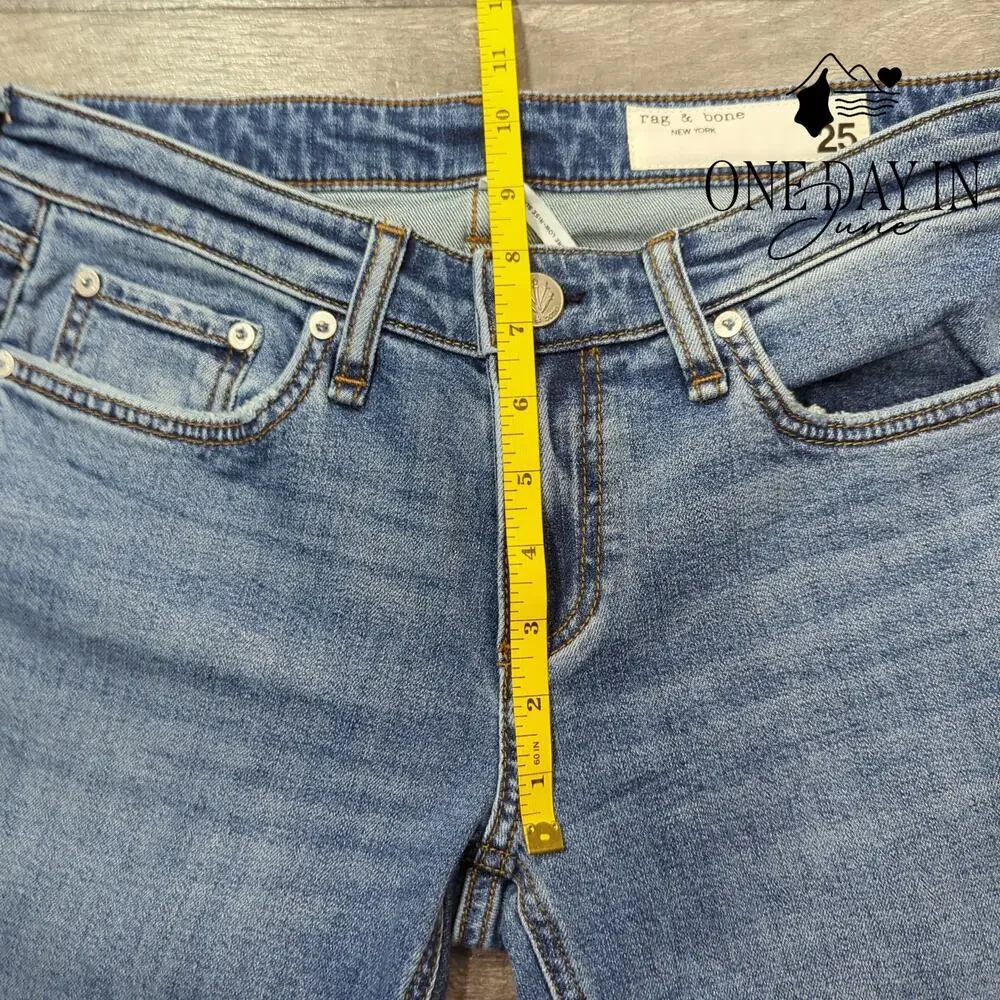 Rag & Bone The Dre Low Rise Slim Boyfriend Jeans Julienne NWT Size 0 (25)
